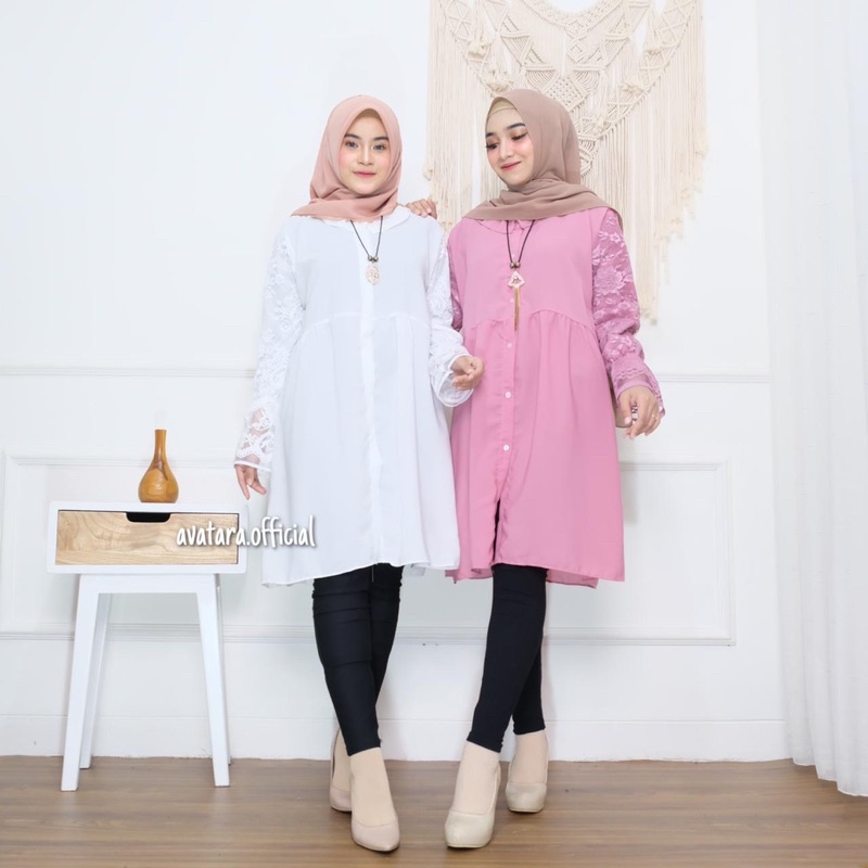 NAREA TUNIK/TUNIK BROKAT/TUNIK PESTA/BAJU WANITA PESTA/BAJU WANITA CASUAL NAREA