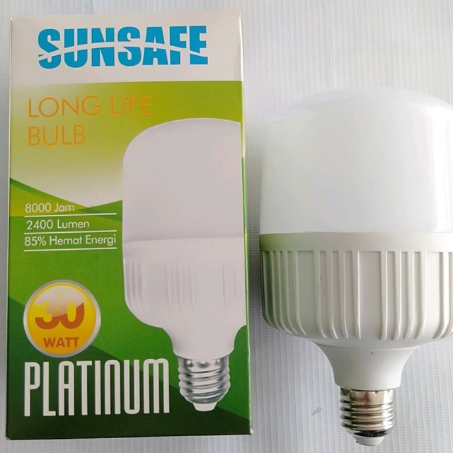 Sunsafe bohlam 30 watt lampu biasa led murah