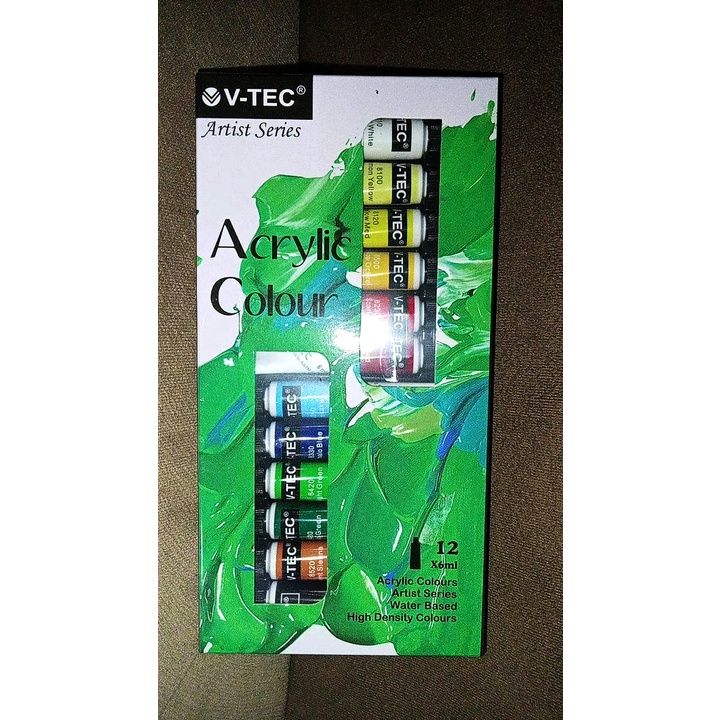 

CAT AKRILIK V-TEC 12 ACRYLIC COLOURS VT-612/A 12 WARNA 6 ML