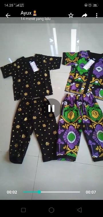 Setelan Batik Anak Piyama Batik Anak Untuk Usia 1-5 Tahun Terlaris  Modern Kekinian Pria Wanita.