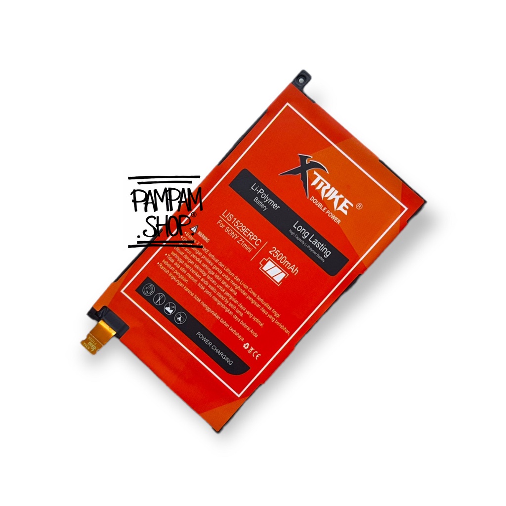 Baterai Xtrike Double Power Original Sony Xperia Z1 Mini Compact LIS1529ERPC Batre Batrai Battery HP