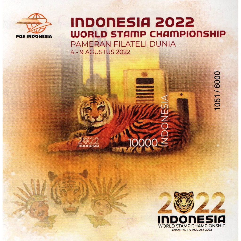 Minisheet Perangko Indonesia 2022 World Stamp Championship Unperf.