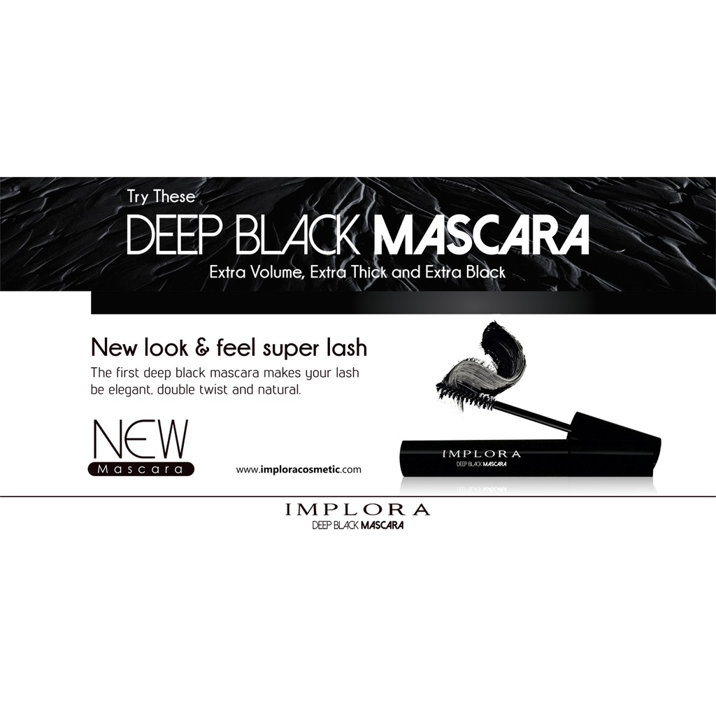 ❤ BELIA ❤ Implora Deep Black Mascara 3.8g 100% Original