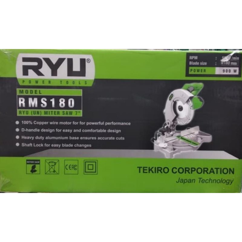 Miter Saw Ryu 7" RMS 180 - Mesin Potong Aluminium 7" Ryu - Mitre Saw RMS180