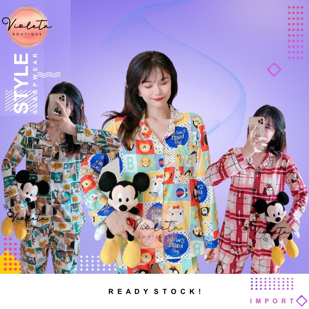 VIOLETA Piyama Import PP Kancing | 8401