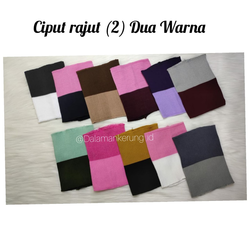 Daleman ciput 2 warna MURAHH (rajut two tone)