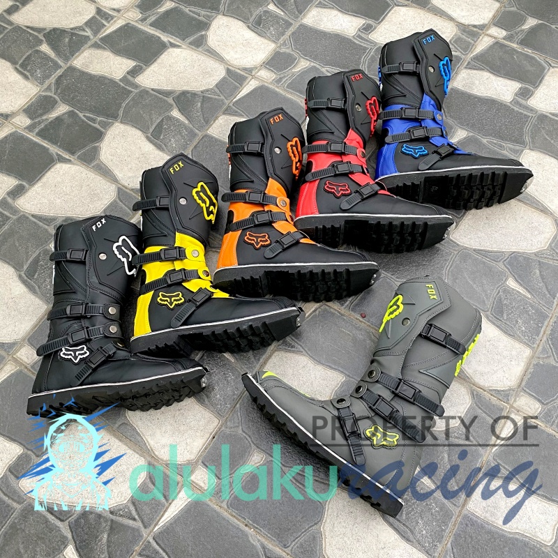 Sepatu Trail Motocross X Lokal Boots Riding SV Premium Quality with Safety Protectors - M4