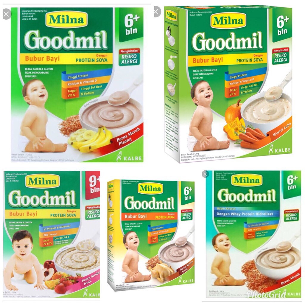 Milna Goodmil Protein Soya 6 120gr Bubur Bayi Makanan Bayi 6 Bulan Keatas Zoomstarshop