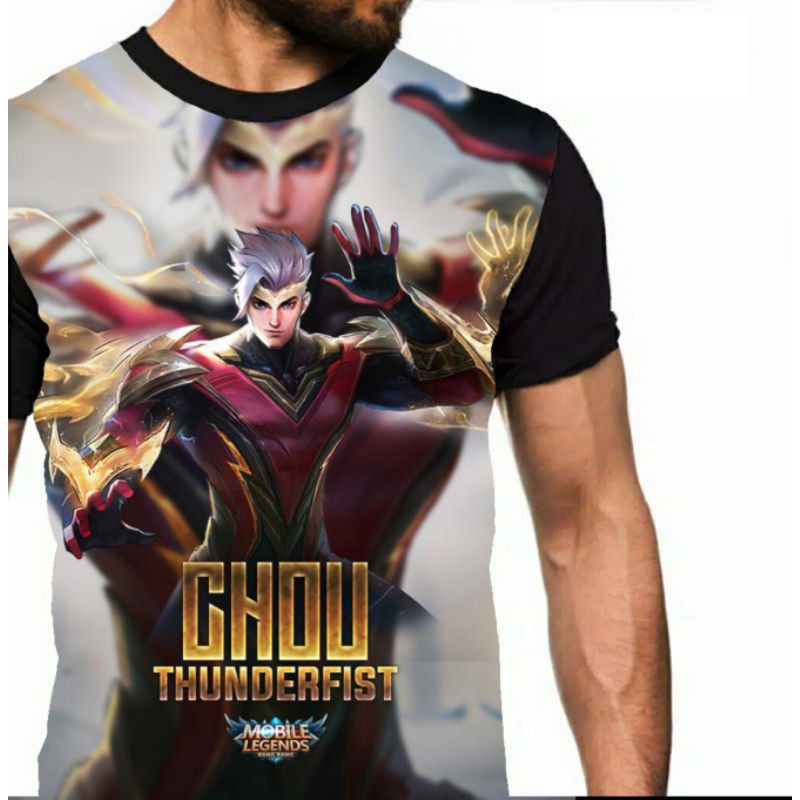Kaos Mobile Legend Chou skin Thunderfist game anak cowok pria Bandung murah printing tshirt t-shirt