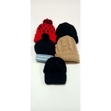 Size 0, 3 bulan. Topi Hat, Kupluk Beanie Anak Bayi - Carter's, Janie & J*ck, Polo Ralph Laure*-2