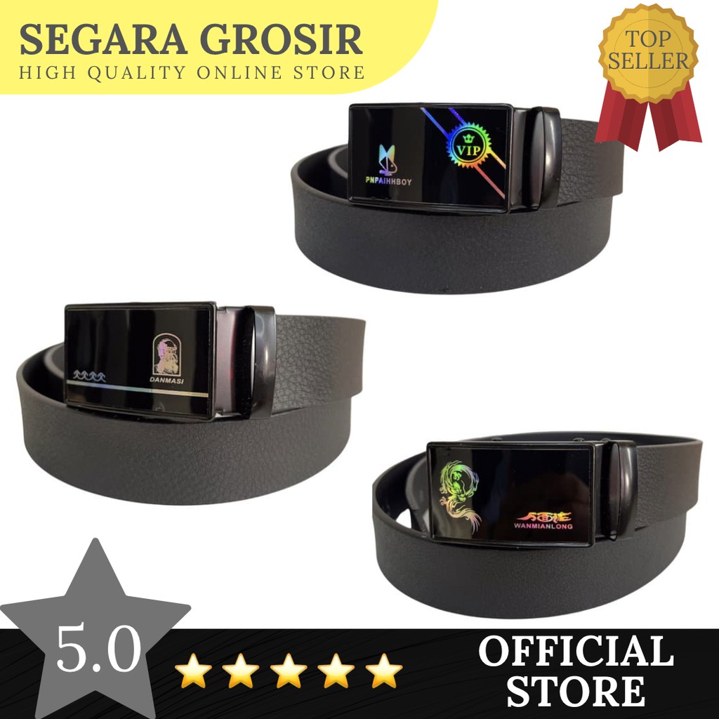 GESPER PRIA PREMIUM LEATHER KULIT MODEL MEN BELT REL IKAT PINGGANG KANTOR FORMAL KEMEJA