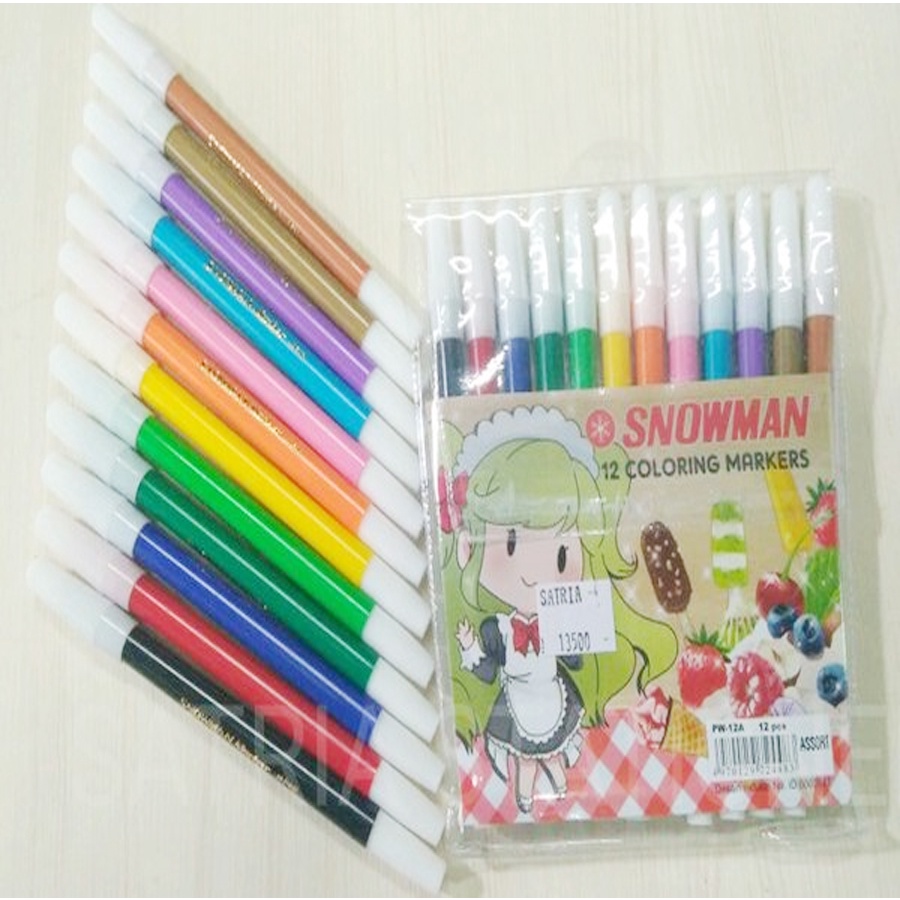 

SPIDOL SNOWMAN 12 WARNA / SPIDOL WARNA WARNA / SPIDOL WARNA - 12PW