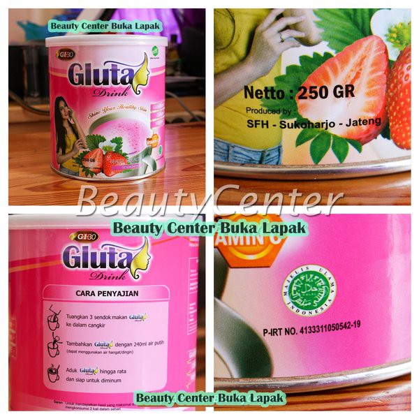 Promo Gluta Drink Original Varian Strawberry / Susu Pemutih Tubuh  Terlaris