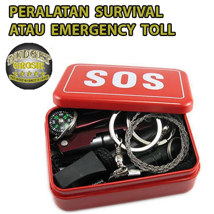 Portable SOS Tool Kit Earthquake Emergency Onboard Outdoor Survival - JT0221