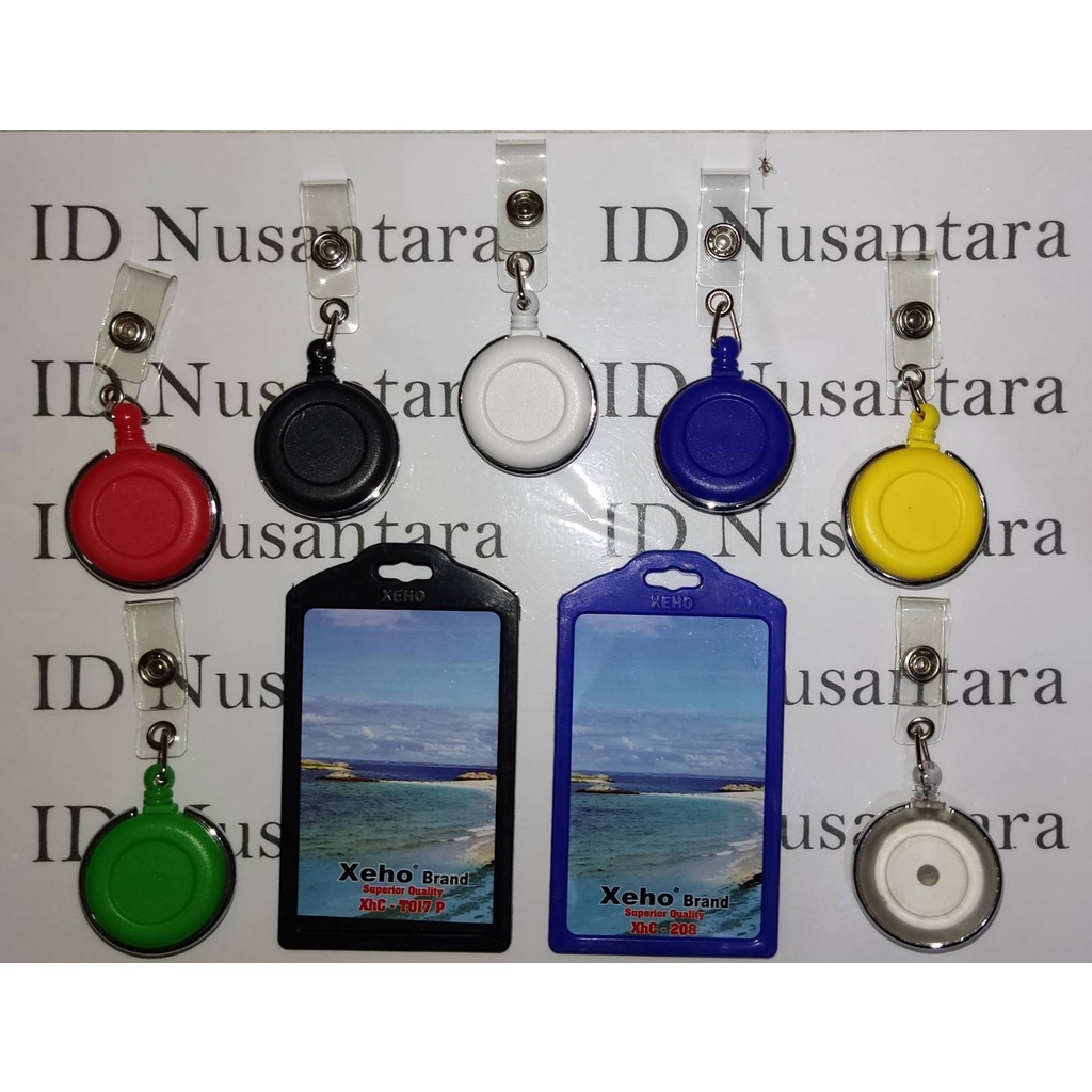 Jual Paket Yoyo Puter Warna Warni Casing Id Card Plastik Xeho