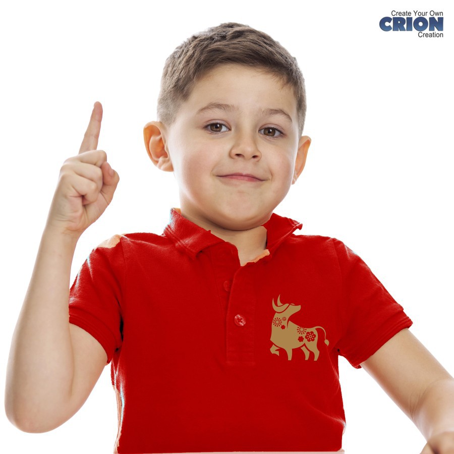 Kaos kerah / Polo Shirt Imlek Anak Tahun Kerbau - year of ox 2021