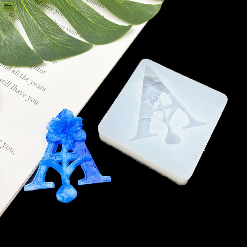 Siy Cetakan Epoksi Handmade Diy Bentuk Huruf Alfabet / Bunga Bahan Silikon Untuk Hadiah Ulang Tahun