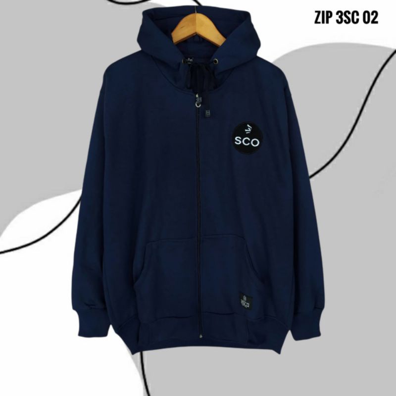 Hoodie Zipper Hoodie resleting 3second Fullbordir unisex