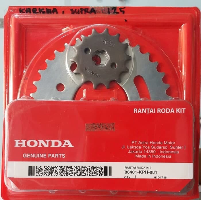 (Gear Paket) Gearset Karisma, Supra X 125 (KPH) AHM (Asli Honda)