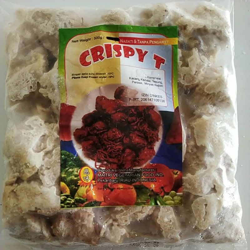 

Crispy T 500g / frozen food vegetarian / maitri vegetarian food ind. pekanbaru