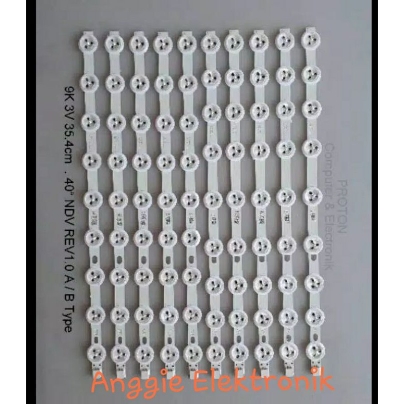 lampu led backlight tv 3v 9k led backlight 3v 9 mata universal