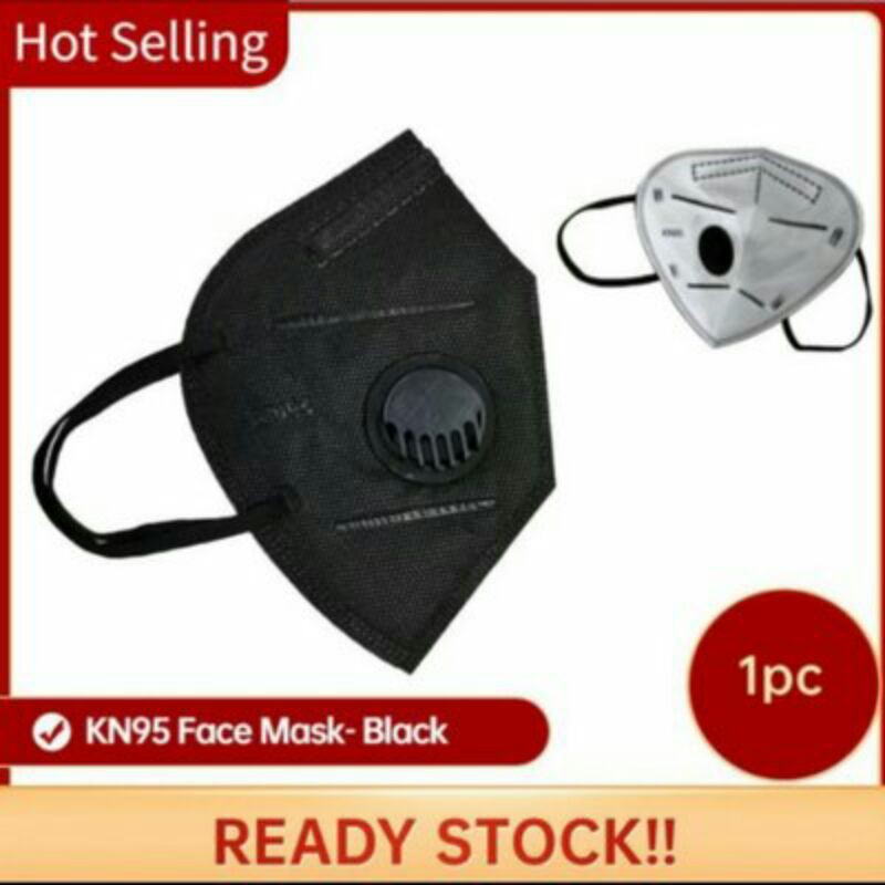jualMasker kn95 respirator 5ply masker kn95 filter udara-Hitam