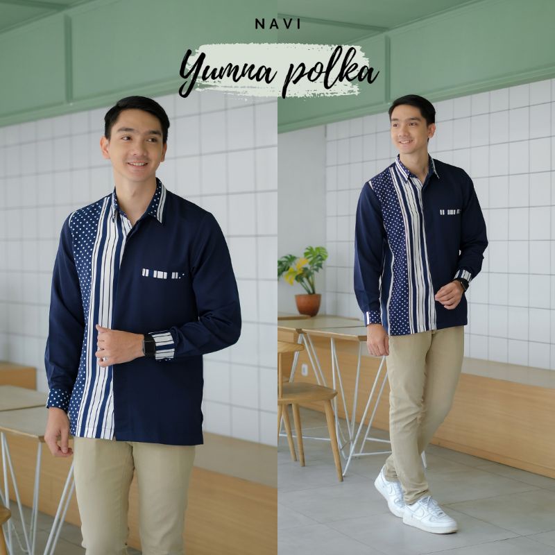 Baju Couple Yumna Polka Salur Series