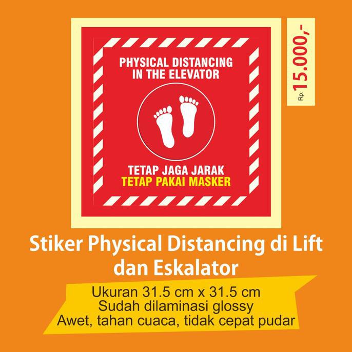 

Stiker Physical Distancing di Eskalator DISKON