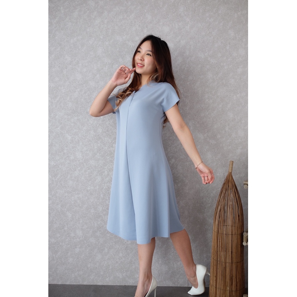 Felicia Dress - Dress Simple / Big size Dress / Bigsize / Dress Jumbo / Setelan Wanita / Dress Scuba
