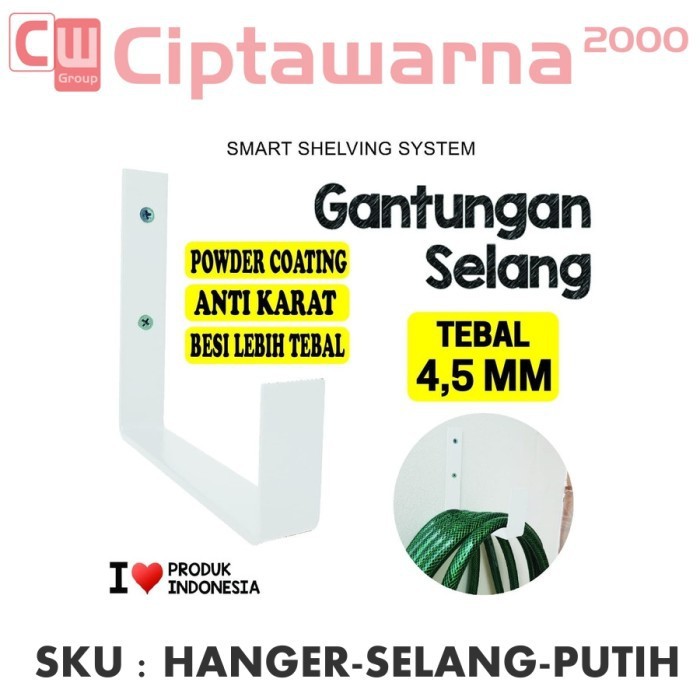 Gantungan Selang - Hanger Gulungan selang Air Taman Angin - Hitam