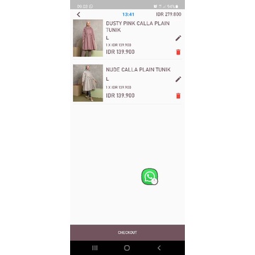 titipan Calla plain tunik