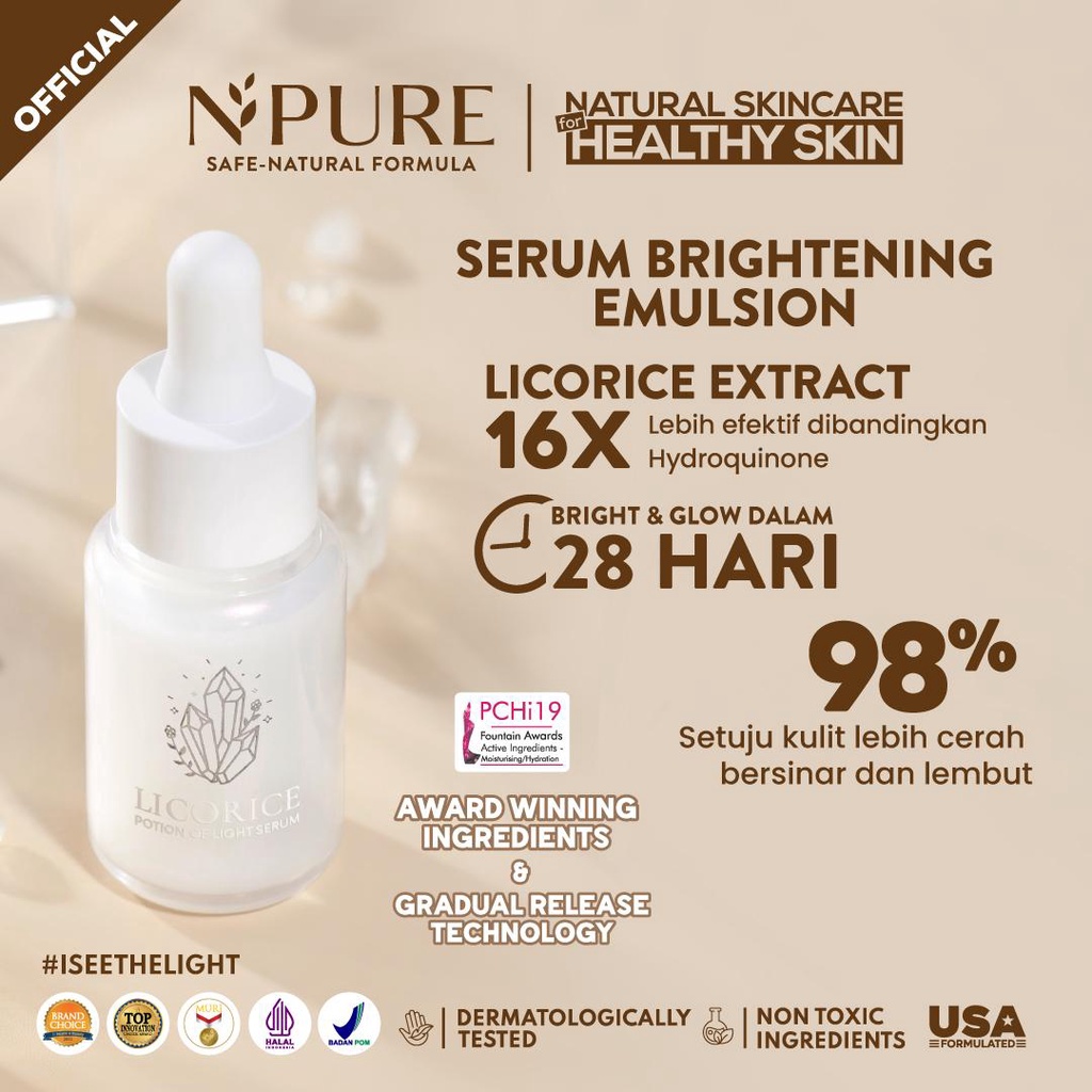 NPURE LICORICE SERIES | LIGHT UP BRIGHTENING PAD | BRING THE LIGHT CLEANSER | MILKY SPOTLIGHT TONER | POTION OF LIGHT SERUM | CREAMY LIGHT MOISTURIZER | ULTRA LIGHT COMPLETE FACE ESSENCE SHEET MASK