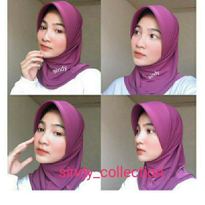 hijab sporty/bergo terbaru/hijab harian/hijab instan-Magenta