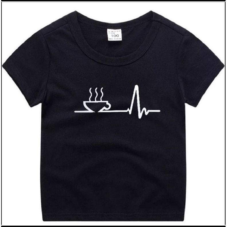 kaos anak anak laki laki dan perempuan  Unisex garis kopi