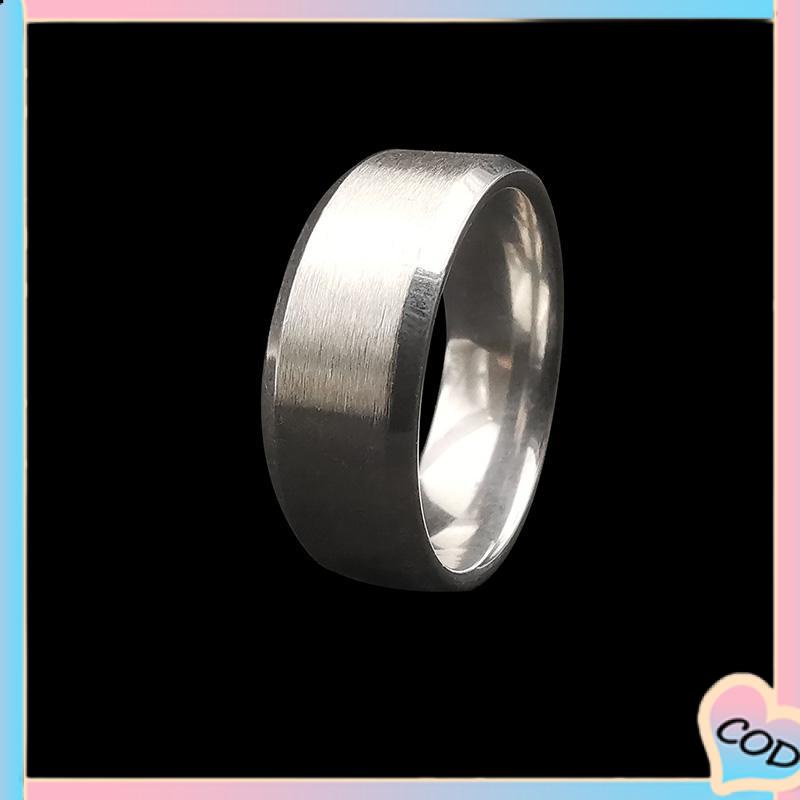 COD❤️ Cincin Jari Bahan Titanium Warna Hitam Emas Silver Untuk Pria-A.one