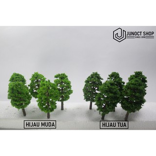 MAKET POHON HIJAU  MUDA  TUA 7CM MINIATUR DIORAMA FIGURE 