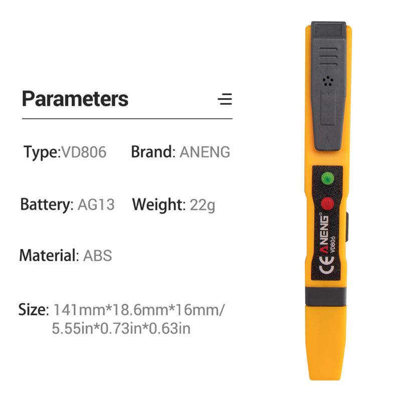 Btsg Pen Detektor Tegangan AC Induktif AC Non-Kontak/Untuk Tester Tegangan DC Untuk w Sou