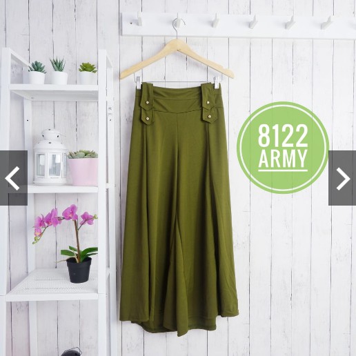 BD 8122 - SALE CELANA BAGGY PANTS MURAH ALLSIZE ABG POLOS KANCING KARET PINGGANG MELAR L GROSIR