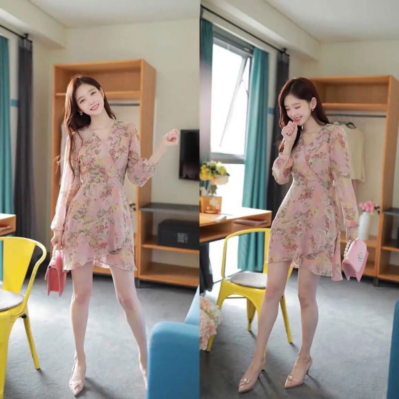 MINI DRESS DRESS KOREA DRESS IMPORT PINCY DRESS
