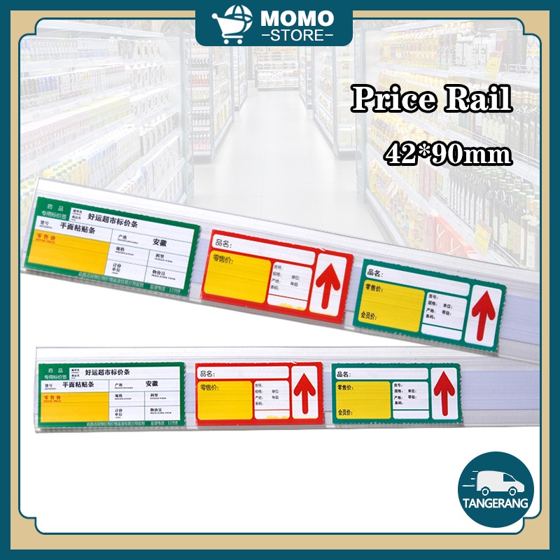 

丨42*900MM丨Price Tag/Price Rail/Label Harga Type Jepit/Tempat Harga Rak Minimarket