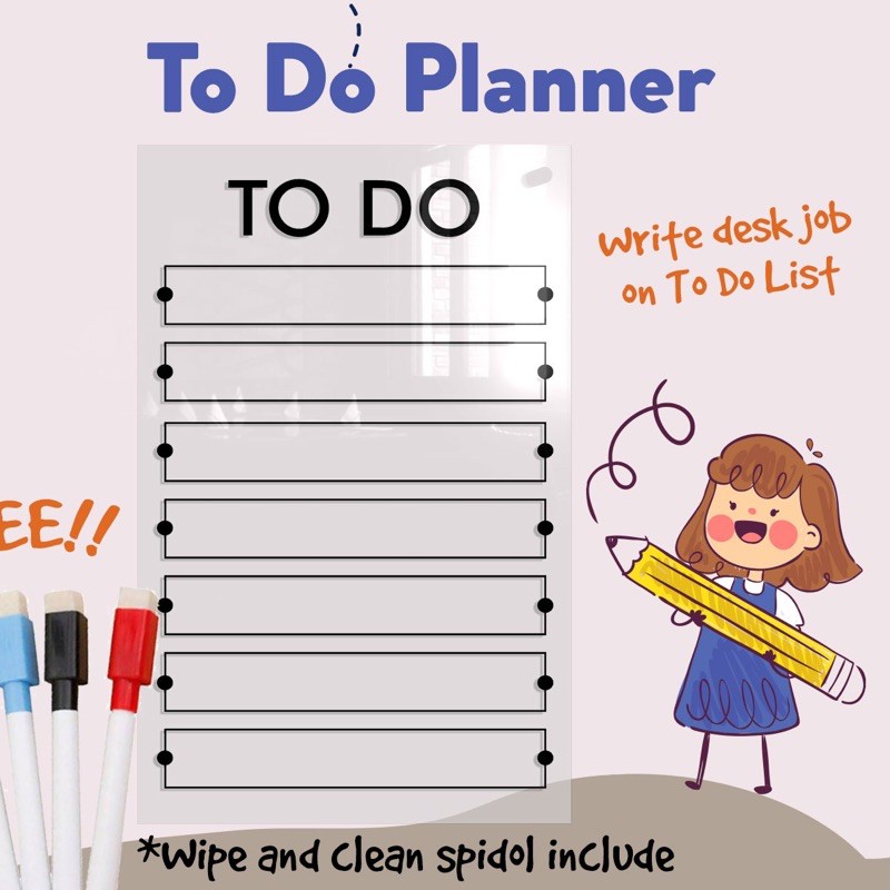 

[GIANT PALACE] TO DO PLANNER ACRYLIC TERMURAH