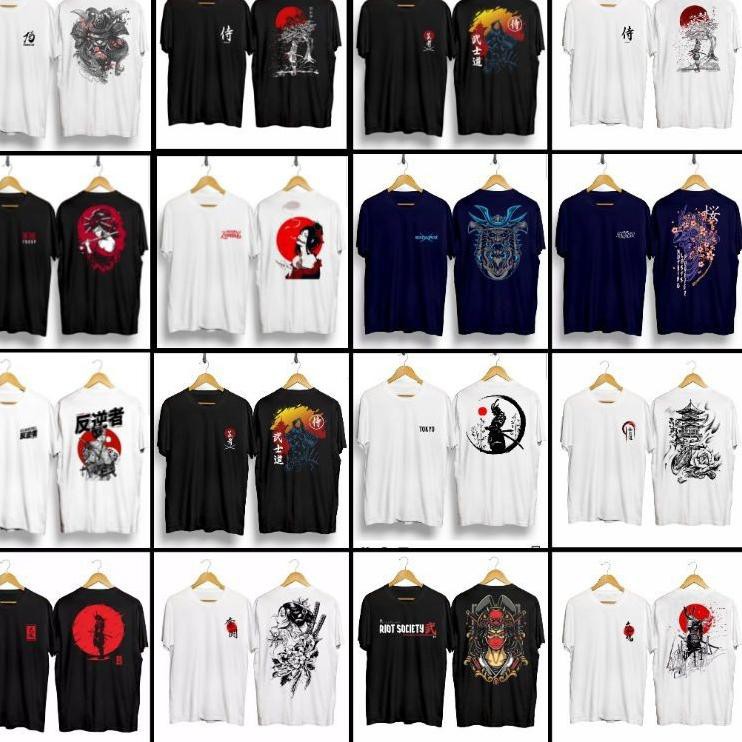 R8Z tshirt kaos samurai jepang - BAJU KAOS PRIA LAKI LAKI COWOK DISTRO KEREN MA QTY