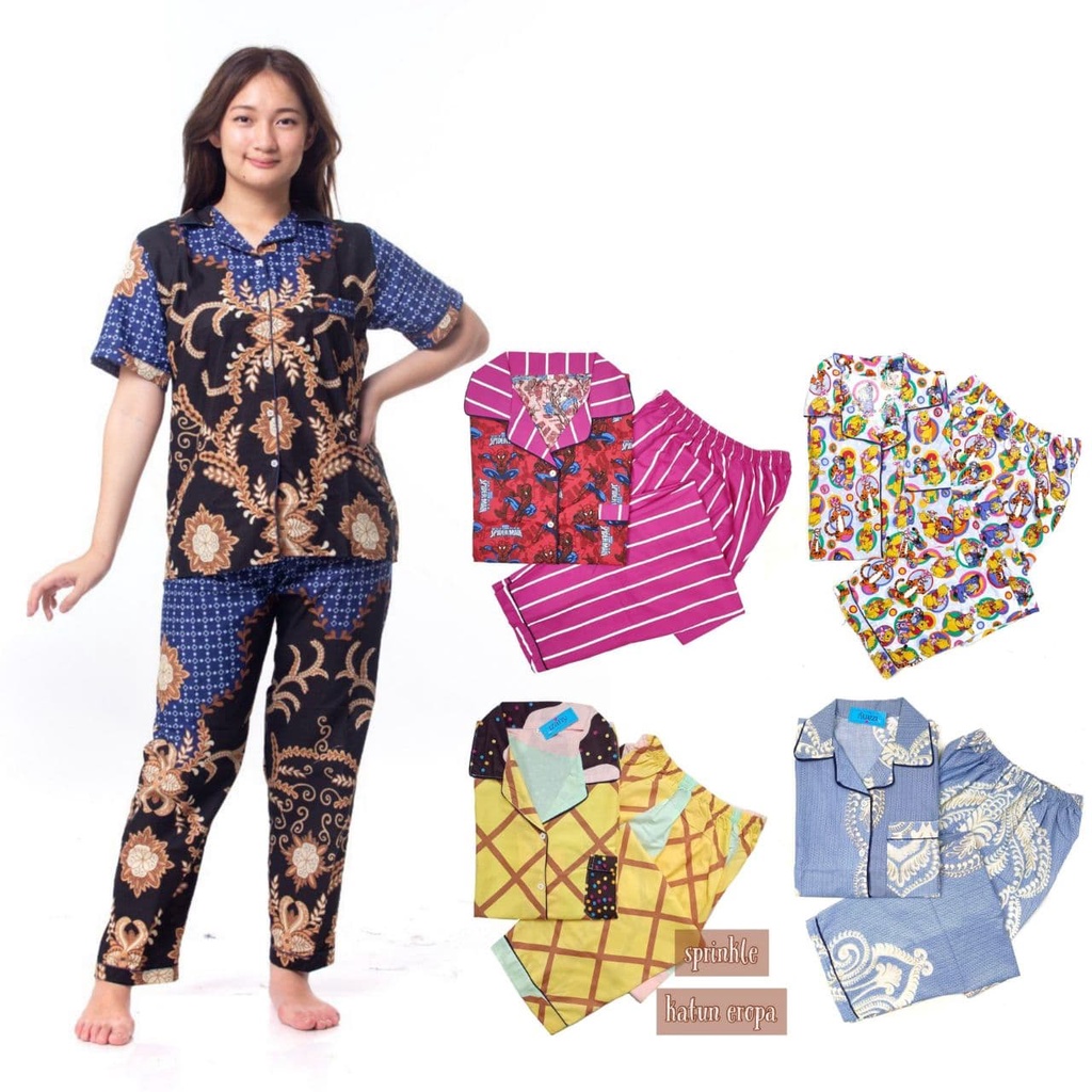 IZANY Piyama Cacat Coretan Noda  / Pakaian BS eror motif