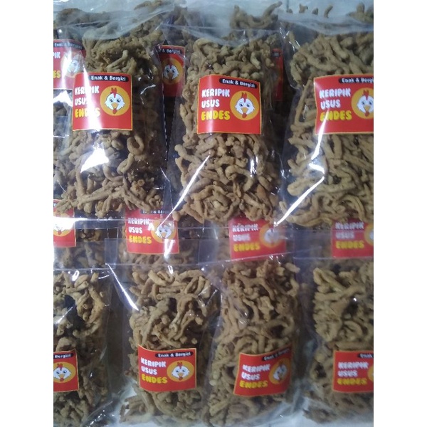 

Keripik usus ayam usus krispi renyah gurih enak kering berat 100 gram