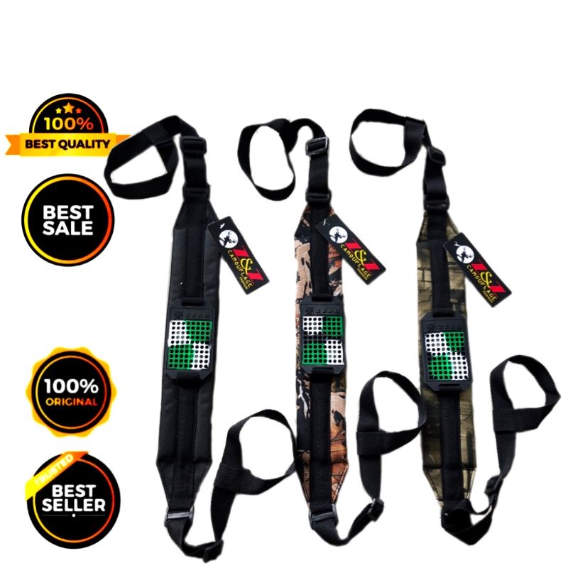 COD(BAYAR DITEMPAT) Tali sandang senapan camo/hitam  model jerat plus tempat mimis