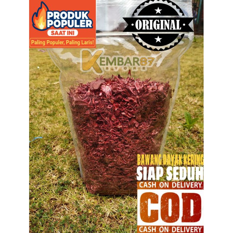 BAWANG DAYAK KERING ASLI/RAJANG/BAWANG DAYAK KERING 1KG/KALIMANTAN ORIGINAL 500/ORGANIK 1 kg BIBIT