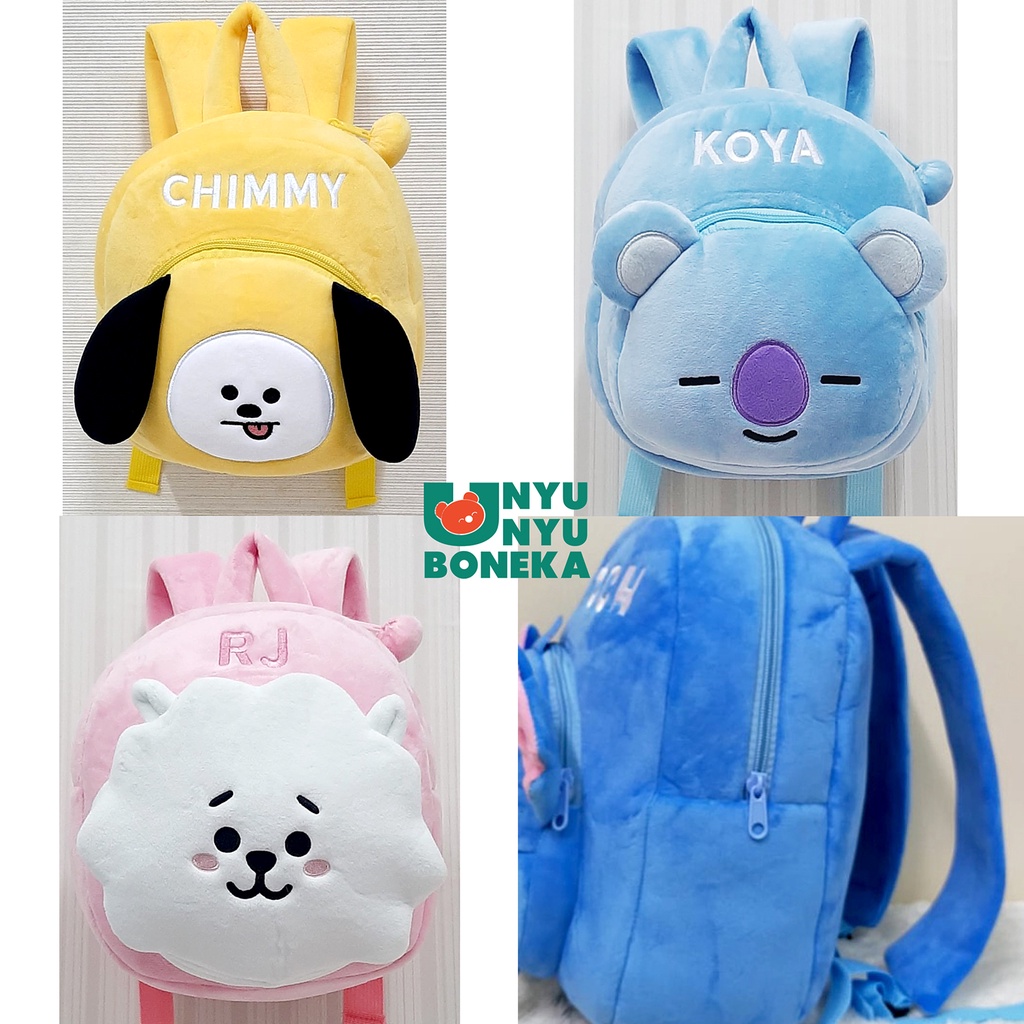 Tas Ransel Sekolah M Paud Boneka bt21 bts chimmy rj koya van mang kpop