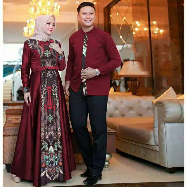 Dress couple malika gamis - baju terusan pasangan