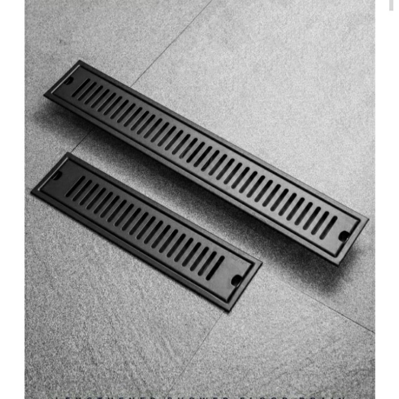 Long Floor Drain Black & Floor Drain Panjang Hitam 30cm