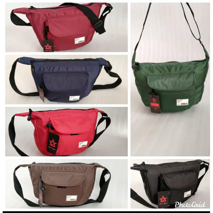 Tas slempang distro unisex kedap air original 491zas